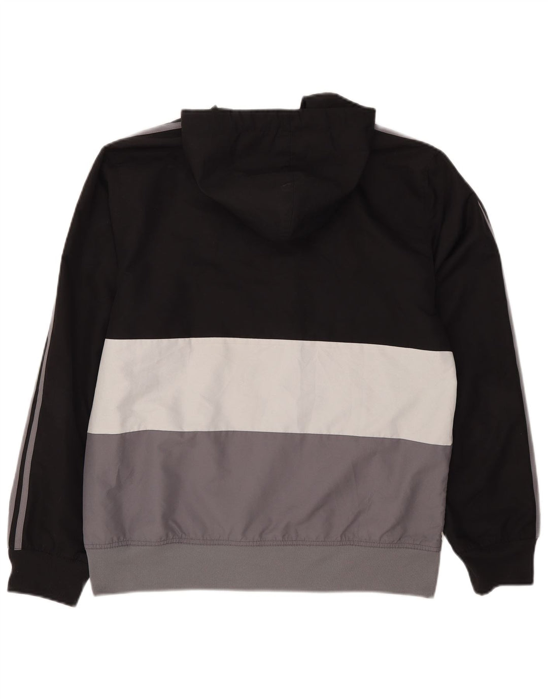 Męska bluza dresowa z kapturem Adidas, średnia czarna, poliester z blokami kolorów