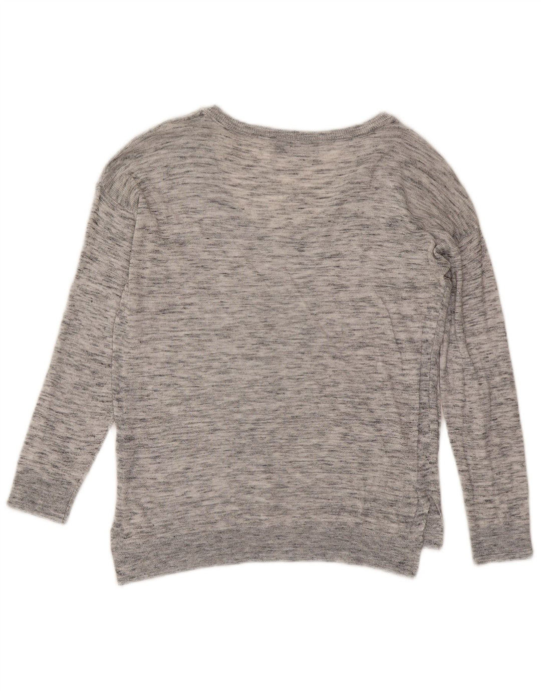 Marks & Spencer Damski sweter z dekoltem w kształcie litery V, UK 8, mały, szary, nakrapiany