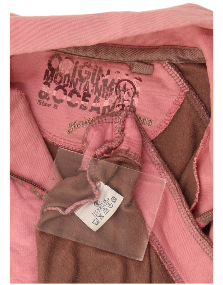 Damska bluza z zamkiem błyskawicznym Fat Face UK 8, mała, różowa bawełna