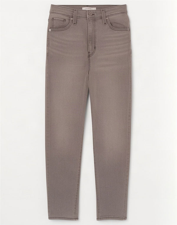 Levi's Womens Mom High Waist Tapered Jeans W26 L27 Grey Cotton