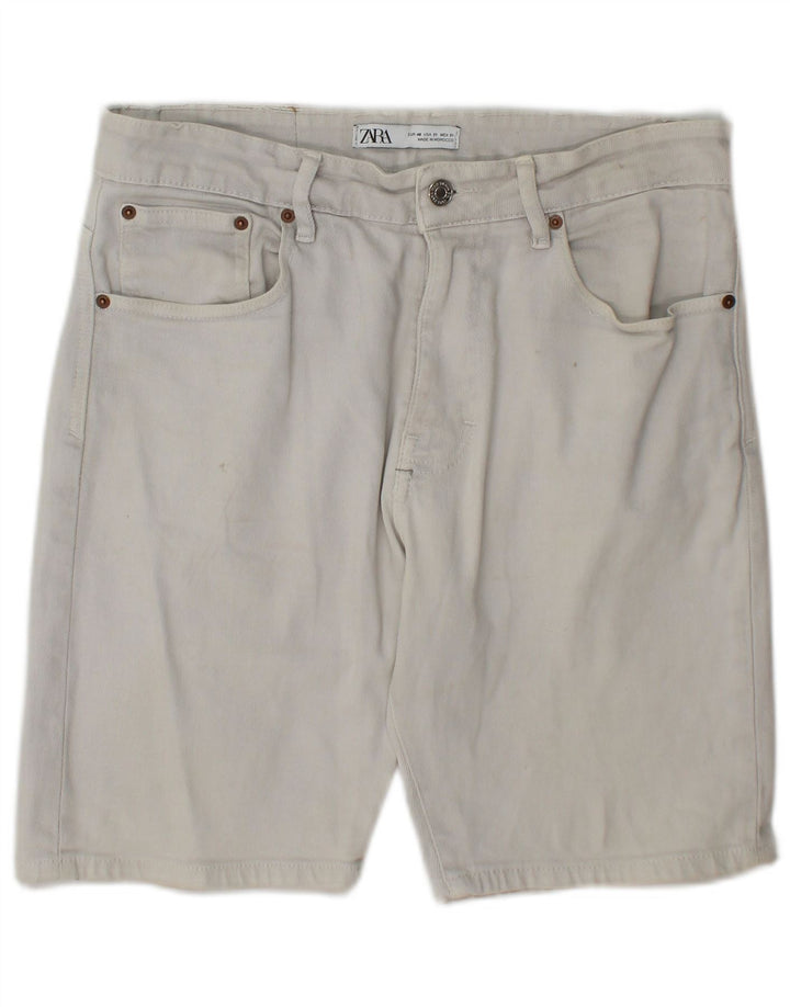 Męskie spodenki jeansowe Zara EU 40 Medium W30, beżowa bawełna