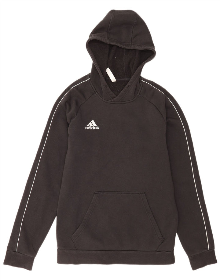 Męska bluza z kapturem Adidas, średnia czarna bawełna
