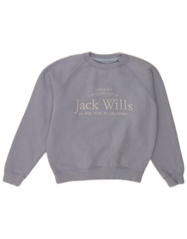 Damska bluza Jack Wills Graphic o luźnym kroju, UK 6 XS, niebieska bawełna