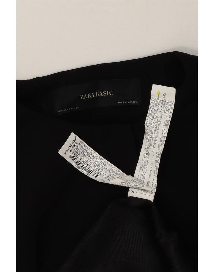 Damska kurtka bomberka oversize Zara UK 10, mała, czarna, z poliestru