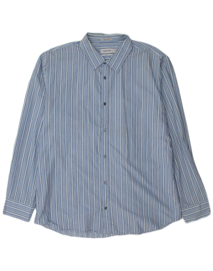 Koszula męska CALVIN KLEIN o nowoczesnym kroju 2XL, bawełniana w niebieskie paski
