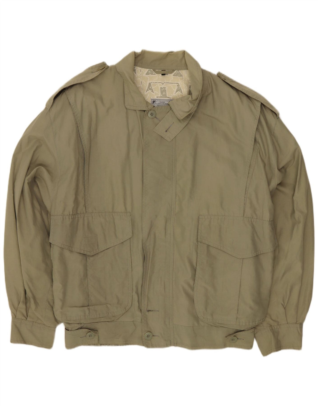 Męska kurtka wojskowa Vintage IT 50, duża, bawełniana khaki