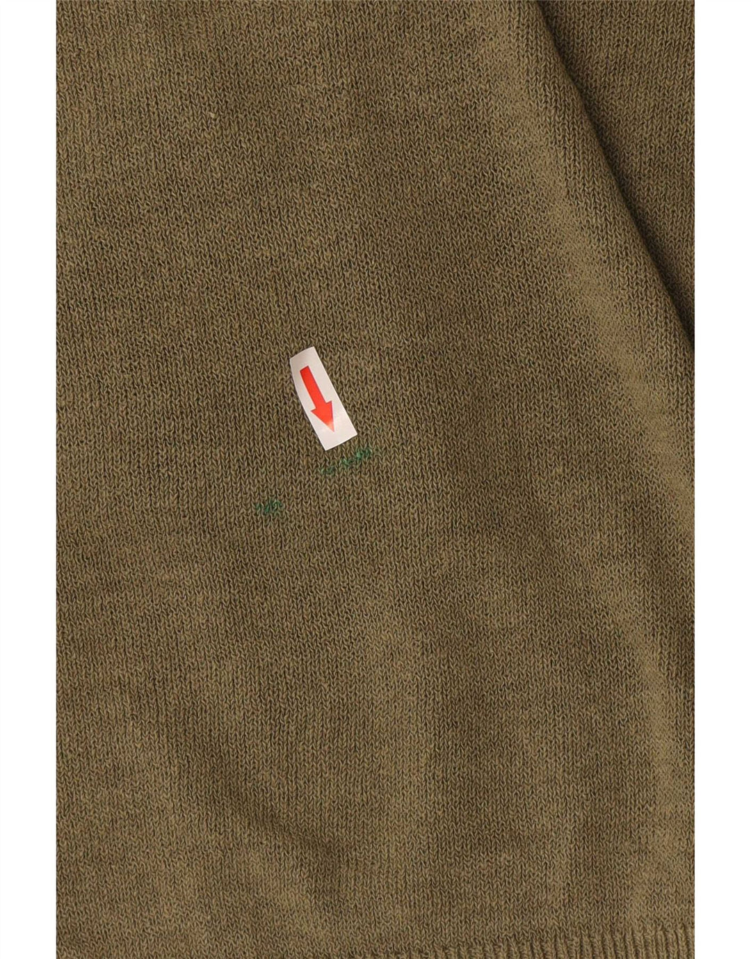 Damski sweter Zara z okrągłym dekoltem, UK 14, średnia bawełna khaki