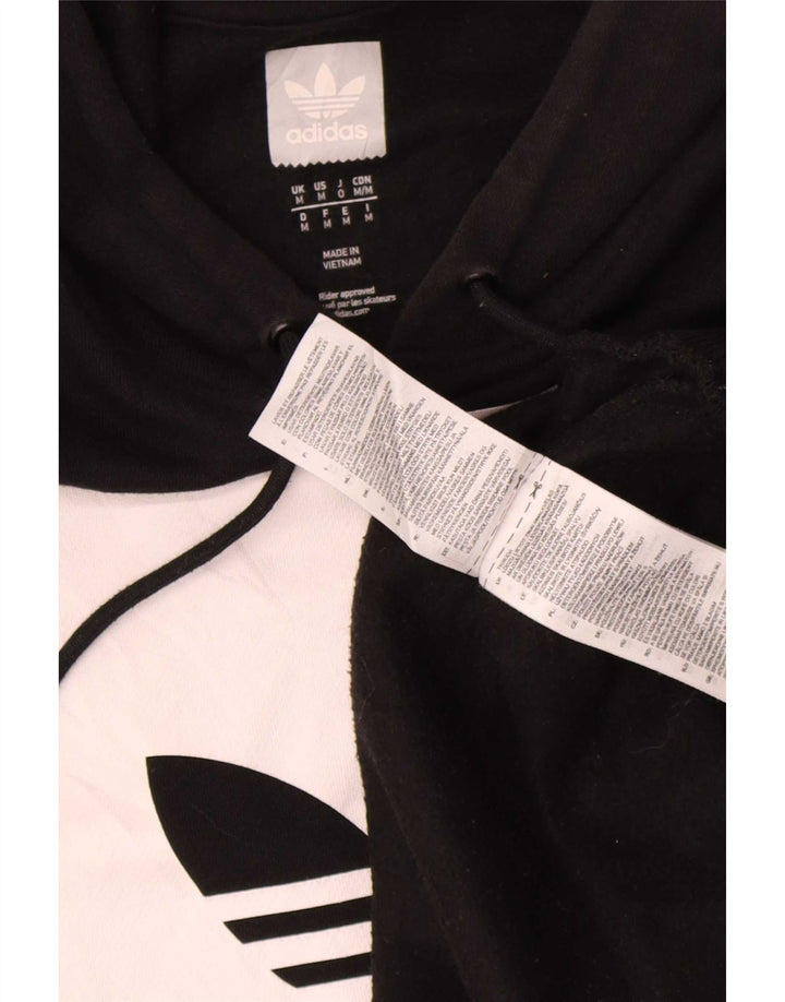 Męska bluza z kapturem Adidas Graphic, średnia czarna, bawełniana