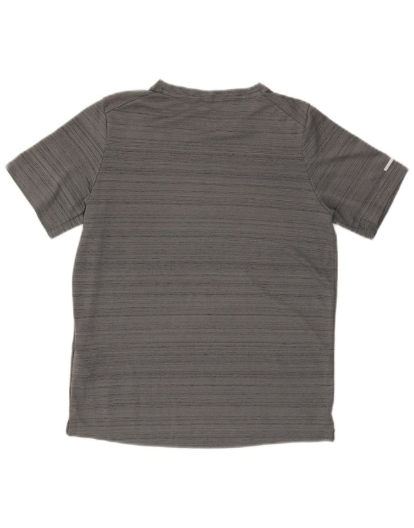 Chłopięcy T-shirt Nike Dri Fit na 12-13 lat, duży, szary, poliestrowy w paski