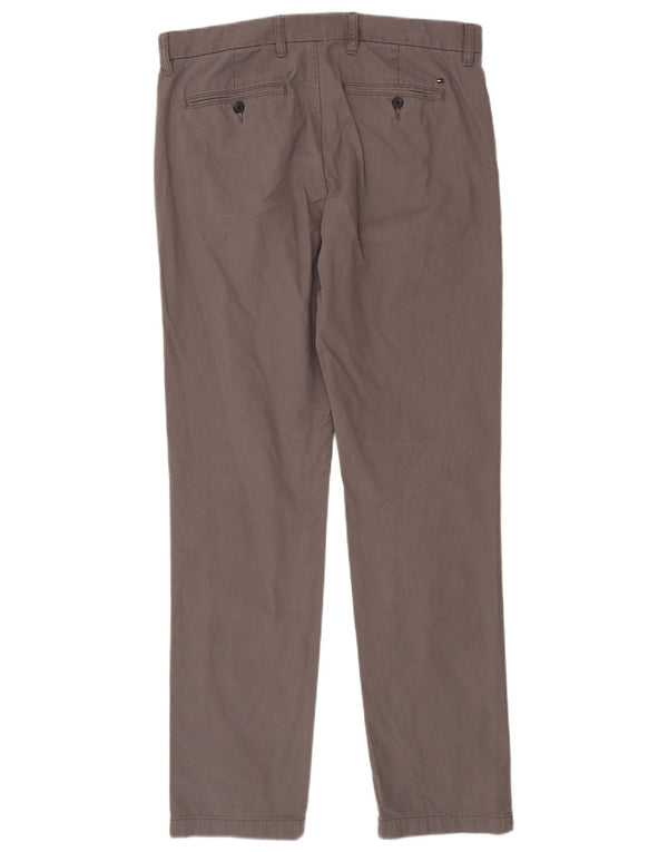 Męskie spodnie Chino Slim Tommy Hilfiger W33 L34 Szara bawełna