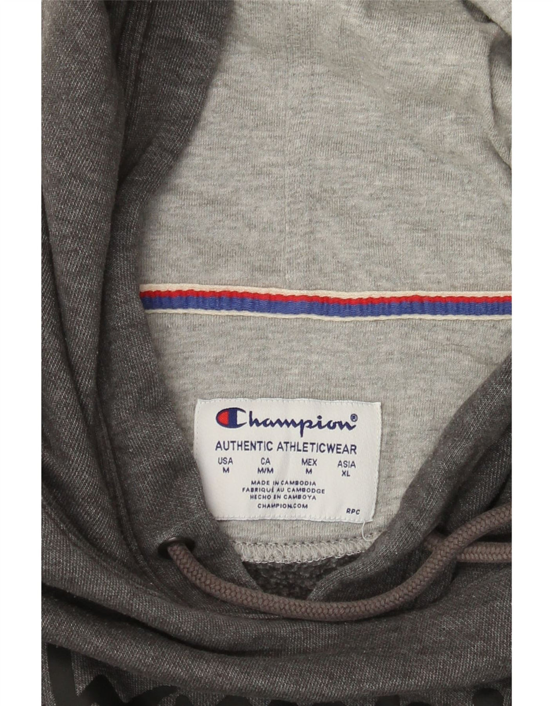 Męski sweter z kapturem Champion Graphic, średnioszary, nakrapiany