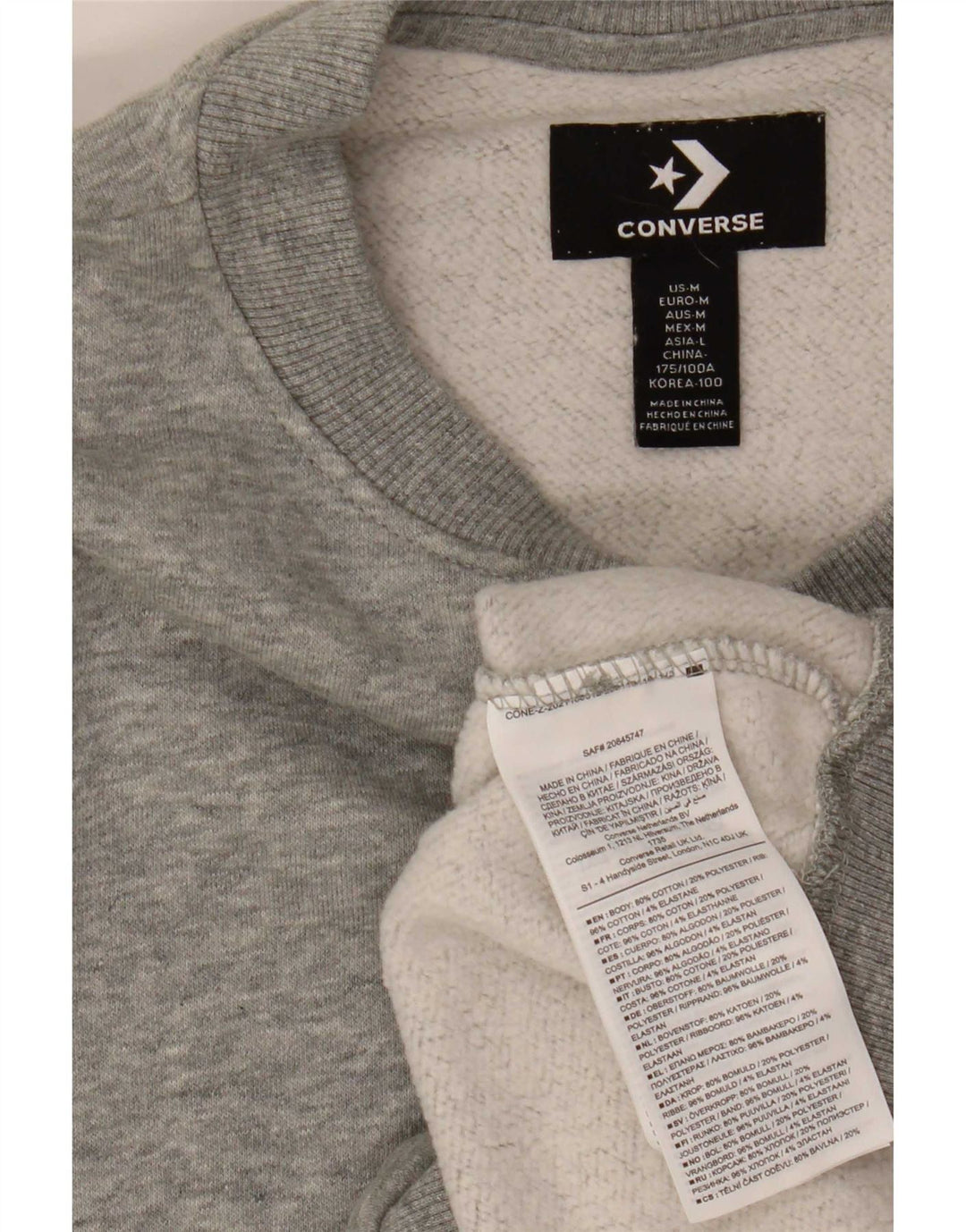 Męska bluza Converse Peanuts Graphic, średnioszara, bawełniana