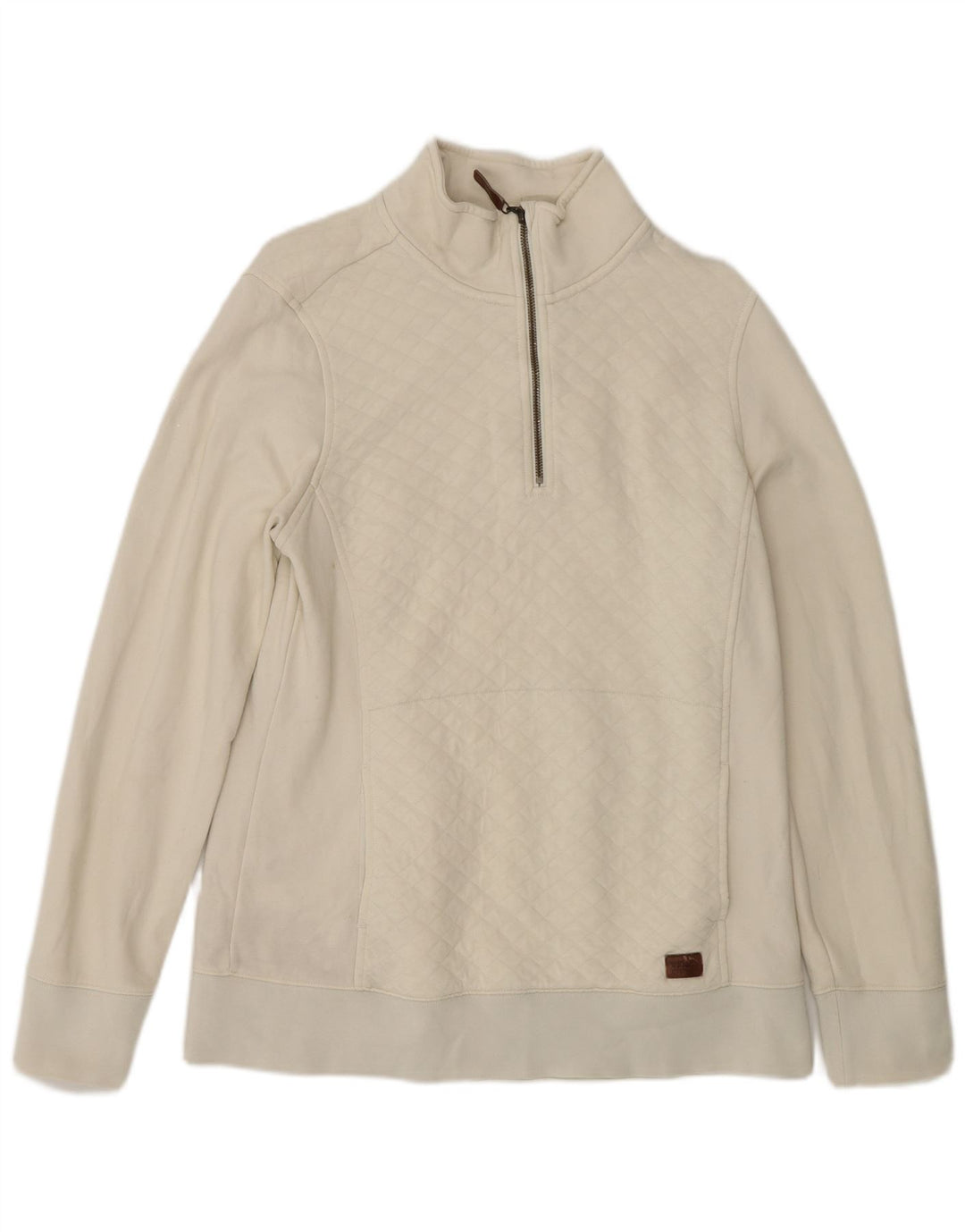 Damska bluza oversize z zamkiem błyskawicznym L.L.Bean UK 10 Small White