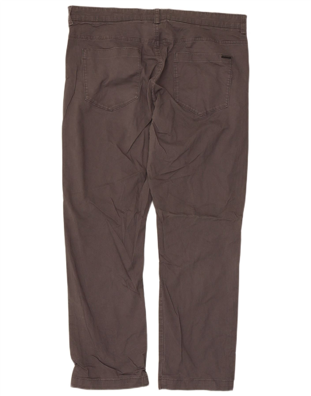 CALVIN KLEIN Męskie proste spodnie codzienne W36 L30 Szara bawełna