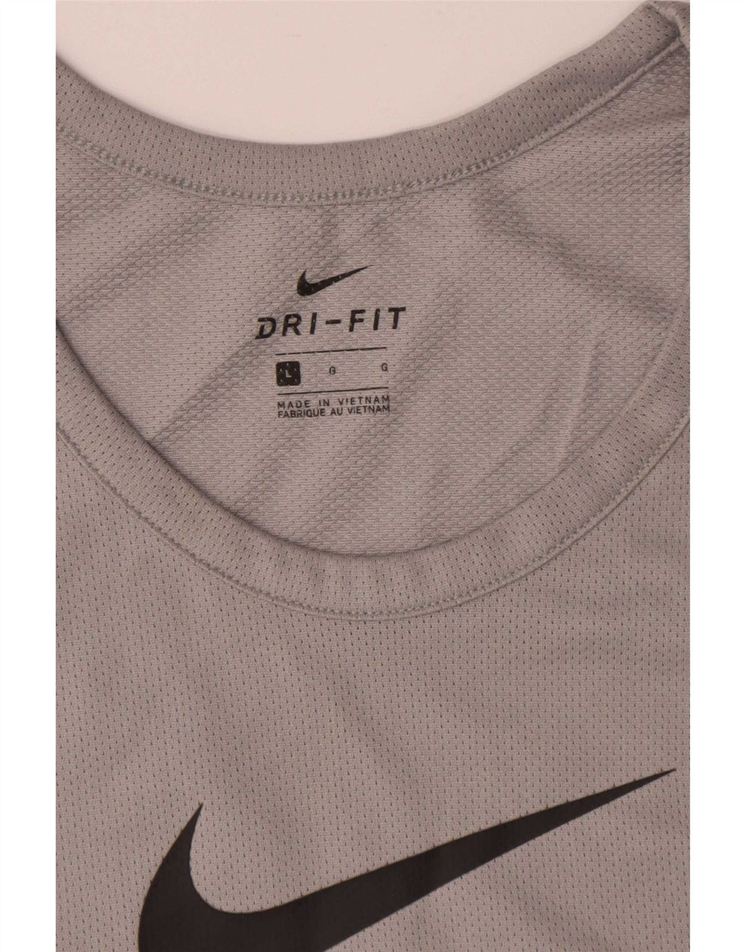 Męska kamizelka z grafiką Nike Dri Fit, duża, szara, poliestrowa