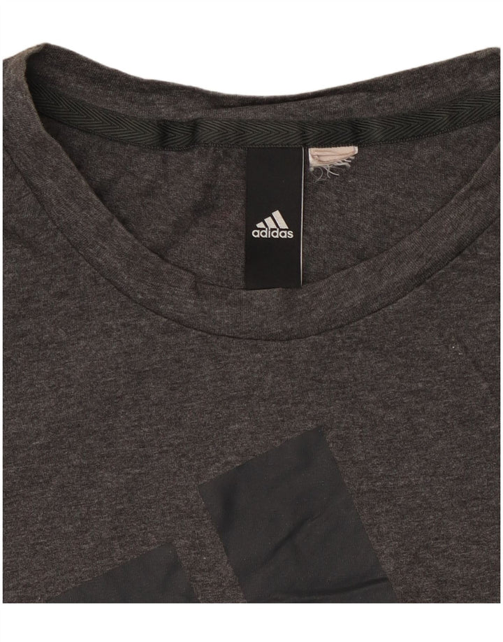Damska koszulka graficzna Adidas Top UK 10 Small Grey