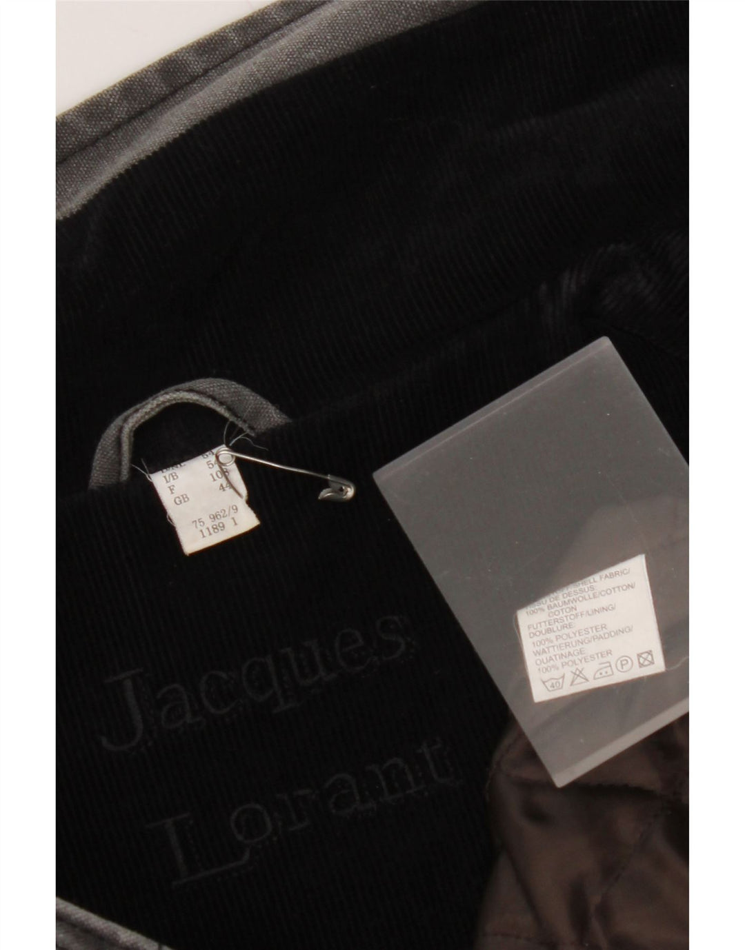 JACQUES LORANT Męska kurtka bomber UK 44 2XL Szara bawełna