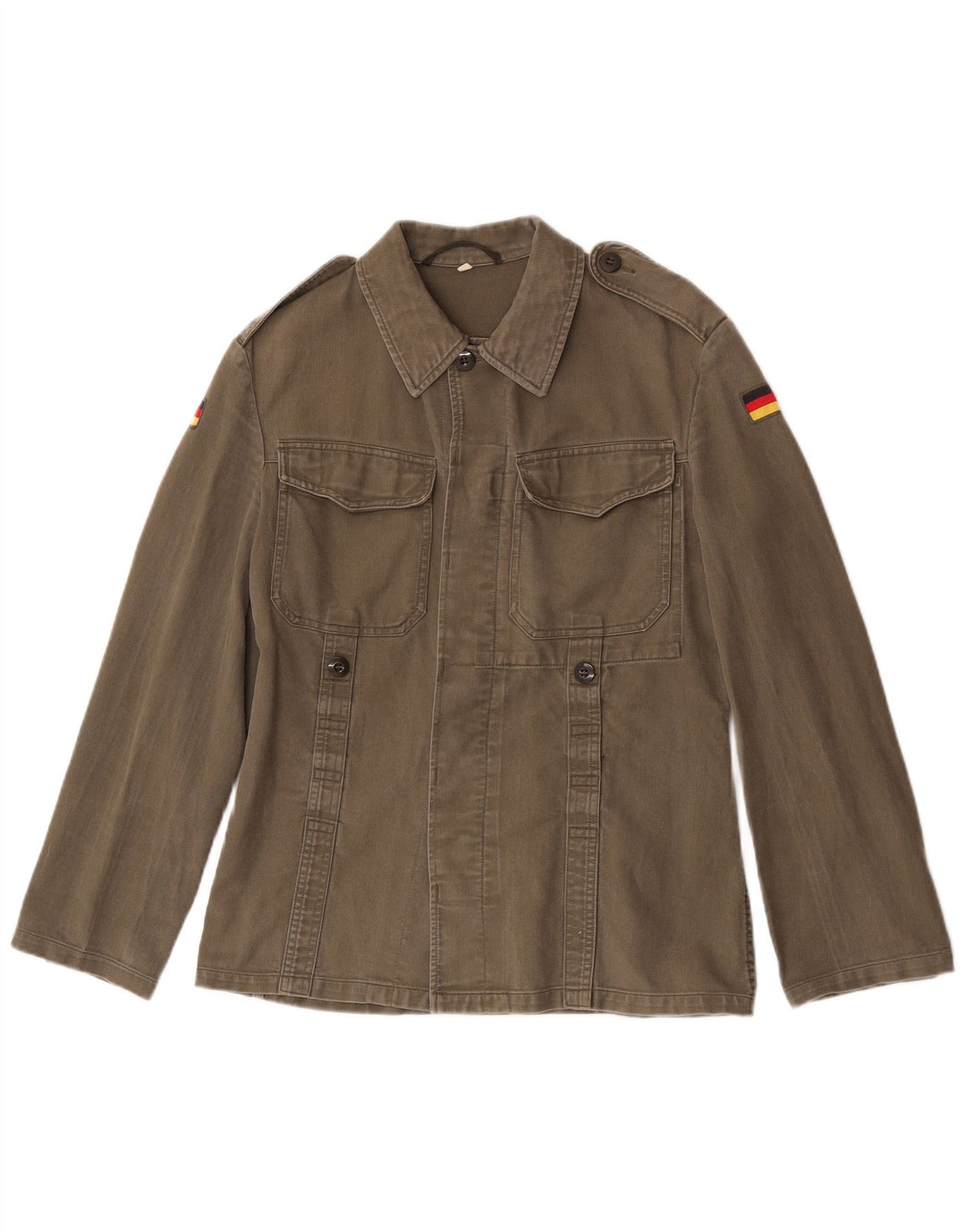 Damska koszula wojskowa vintage UK 10 Small Khaki