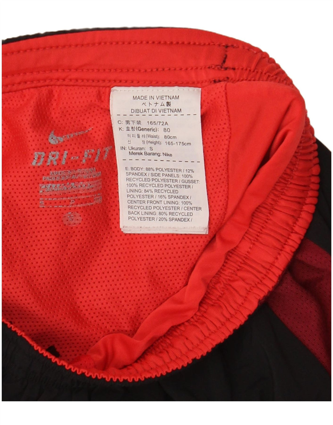 Męskie spodenki sportowe Nike Dri Fit, mały czarny, poliestrowy blok kolorów