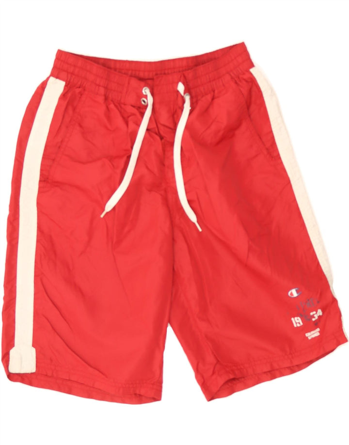 CHAMPION Mens Swimming Shorts Small  Red Colourblock Polyester Vintage Champion and Second-Hand Champion from Messina Hembry 