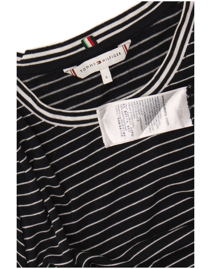 Damska koszulka TOMMY HILFIGER Top UK 10 z lyocellu w małe granatowe paski