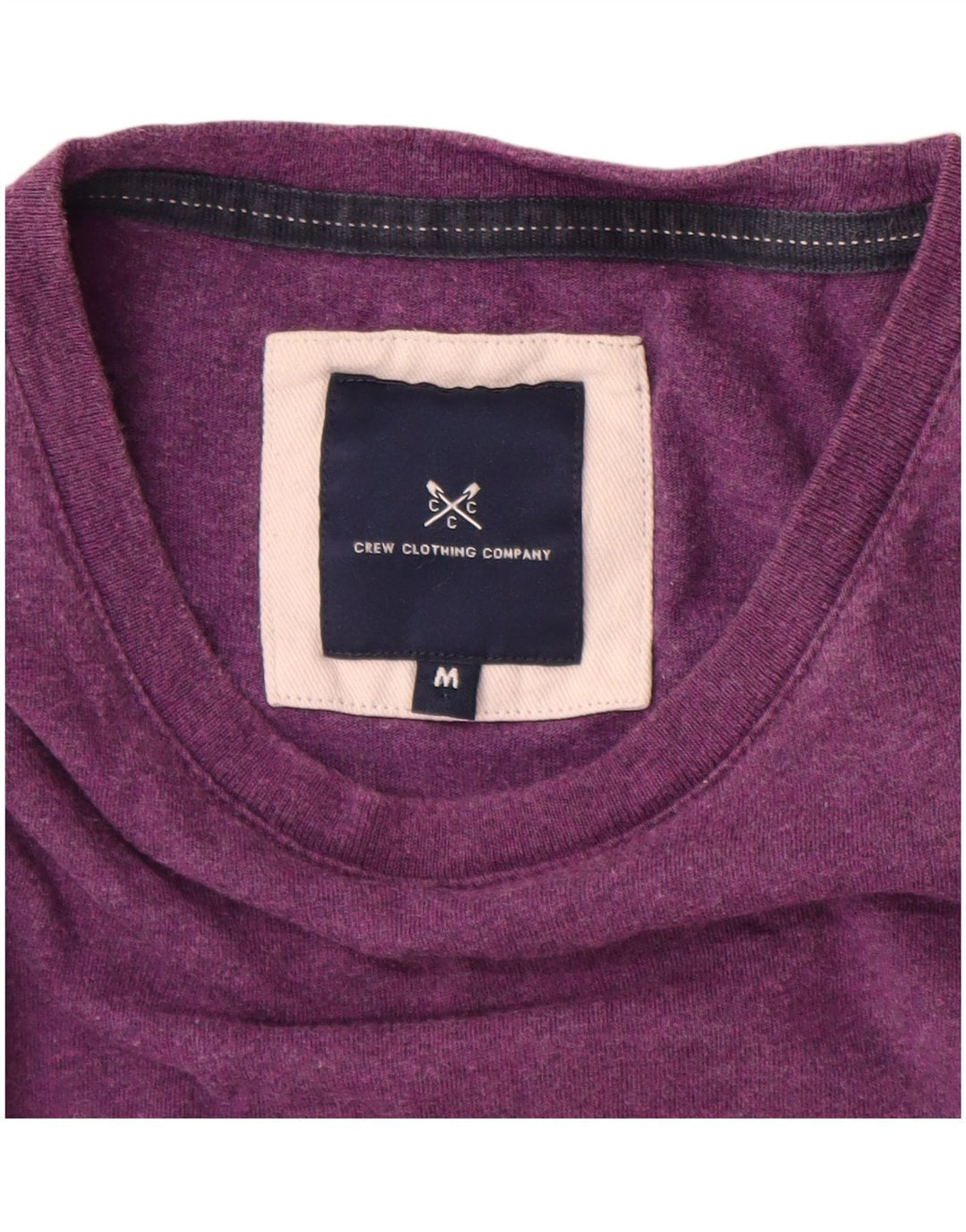 Crew Clothing Męski T-shirt Top Średni Fioletowy Bawełna