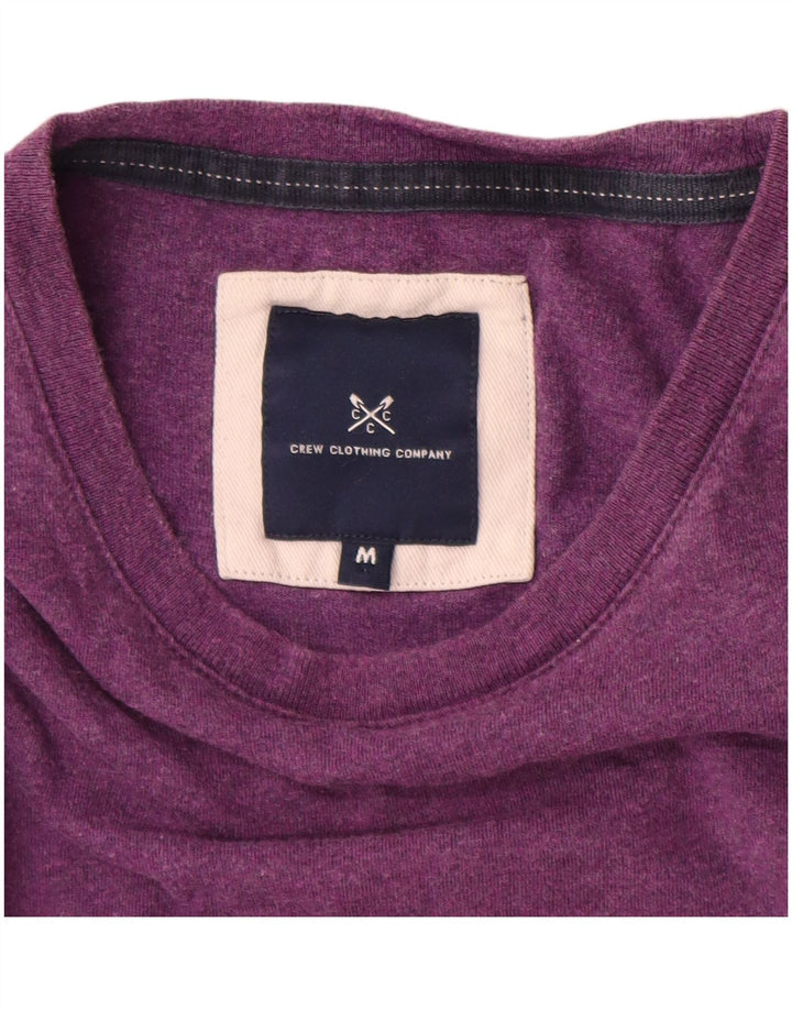 Crew Clothing Męski T-shirt Top Średni Fioletowy Bawełna