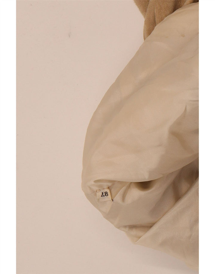 Vintage damska zamszowa kurtka bomber IT 48 XL beżowa