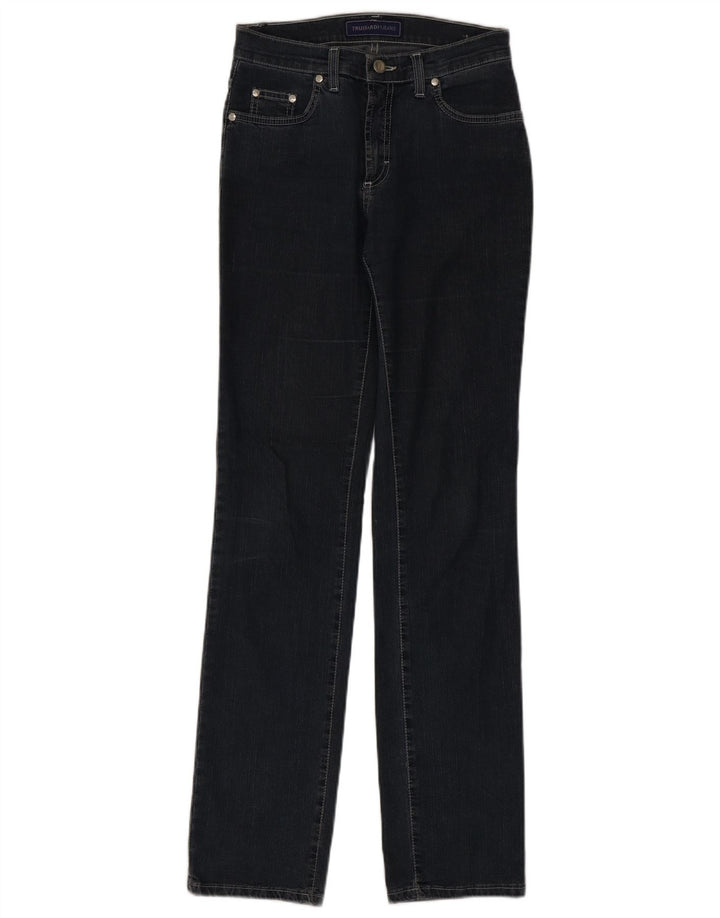 Damskie proste dżinsy Trussardi W26 L33 Granatowa bawełna