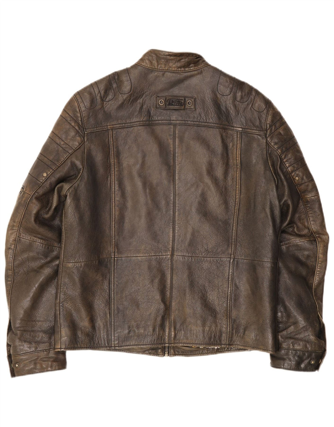 Męska skórzana kurtka racer Camel Active IT 50, duża brązowa
