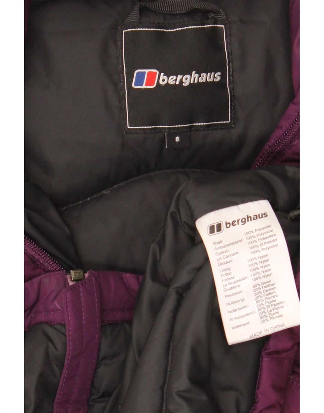 Damska ocieplana kurtka Berghaus UK 8, mały, fioletowy poliester