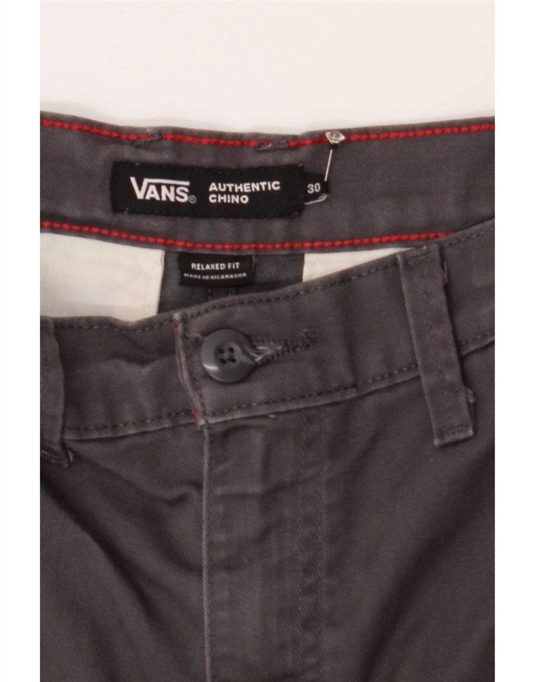 Męskie spodenki chino Vans, średnie W30, szara bawełna