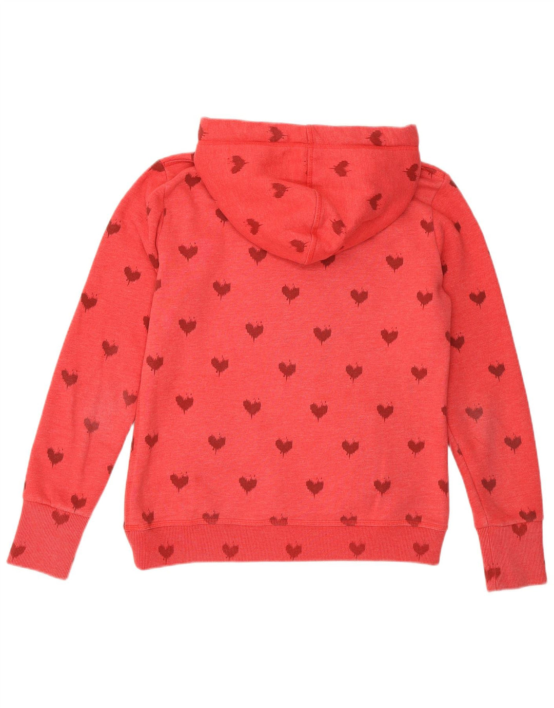 Damski sweter z kapturem i grafiką SUPERDRY UK 14 Medium Red Heart