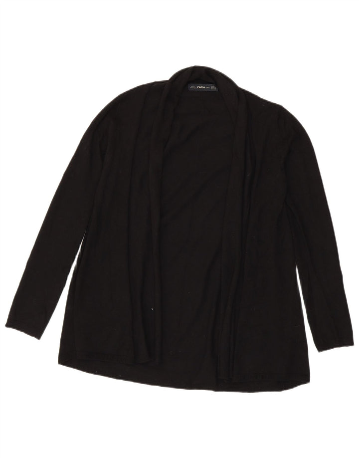 Sweter damski Zara z otwartym kardiganem UK 10, mały, czarny