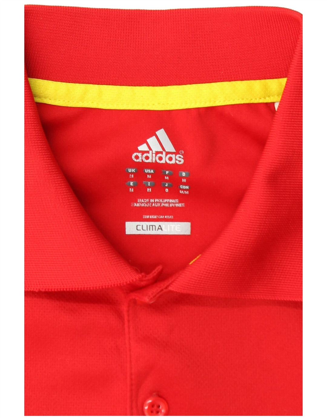 Męska koszulka polo ADIDAS Climalite w kolorze średnio czerwonym