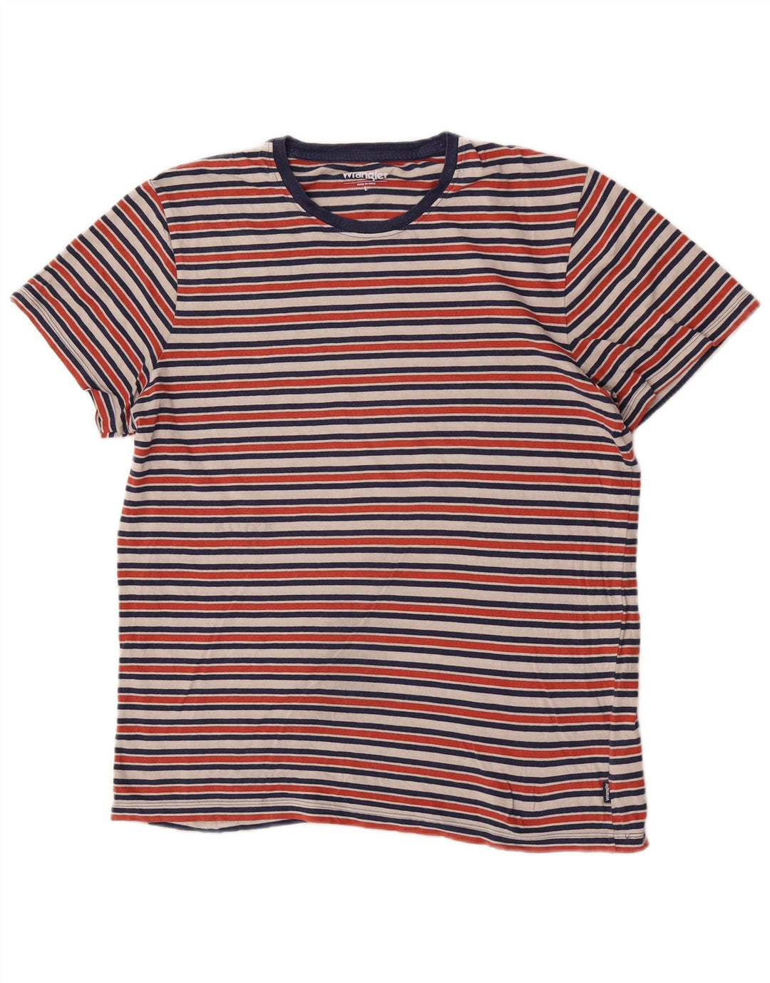 T-shirt męski Wrangler, duży, bawełniany w kolorowe paski