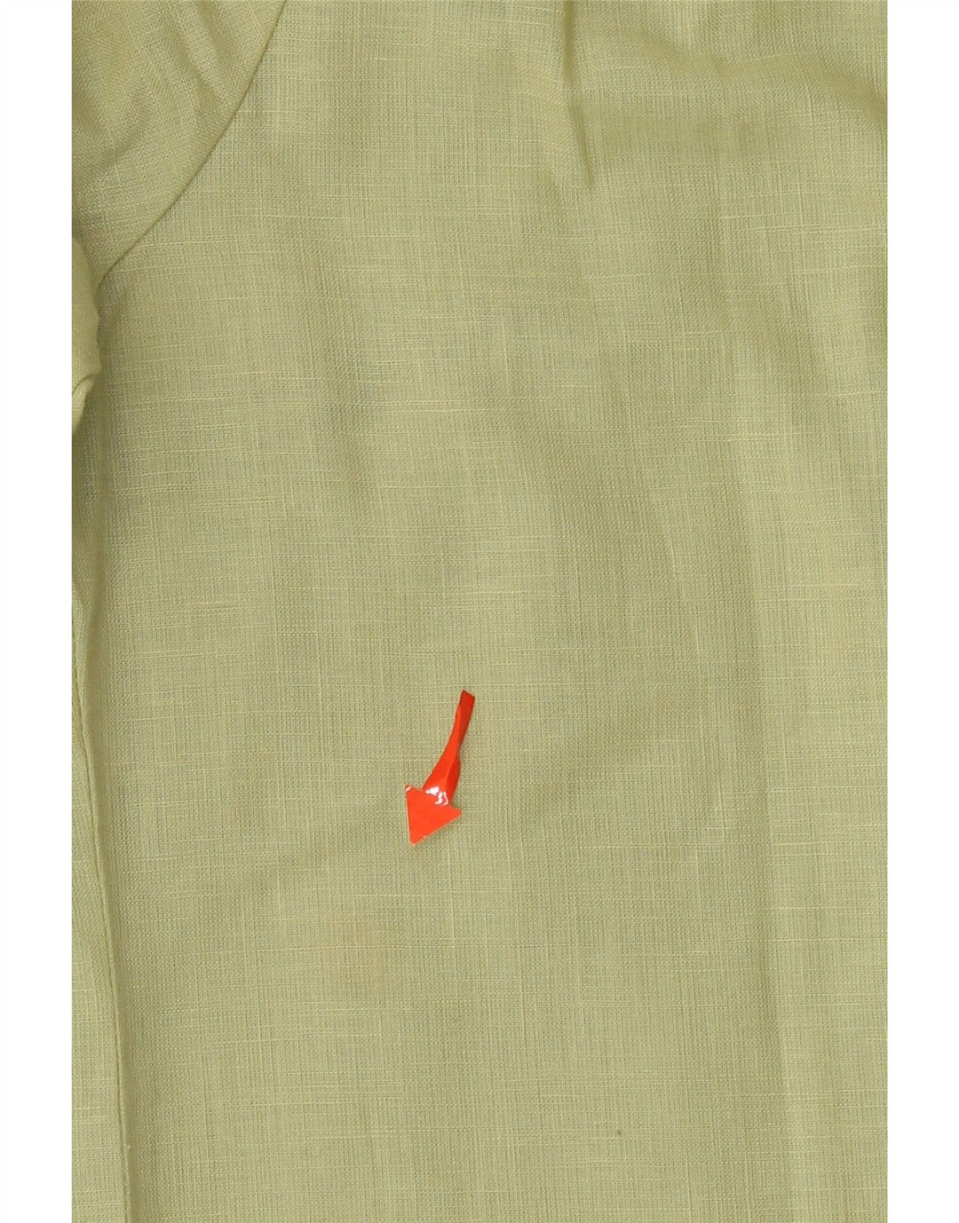 Damska bluzka w stylu vintage z rękawami 3/4 i falbaną z przodu, EU 40, średnie serce khaki