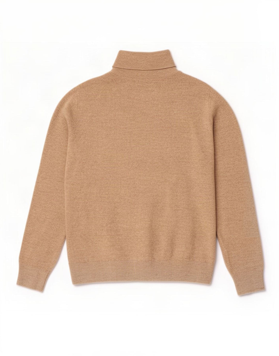 Marks & Spencer Damski sweter z golfem, UK 10, mały, beżowy poliester