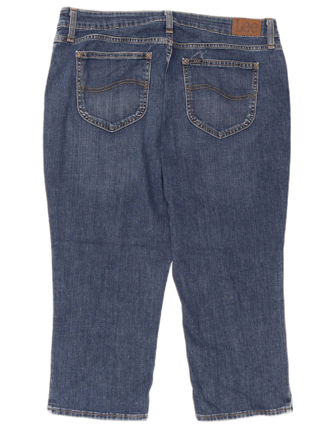 Damskie jeansy Capri LEE US 16 2XL W36 L22 Niebieskie bawełniane