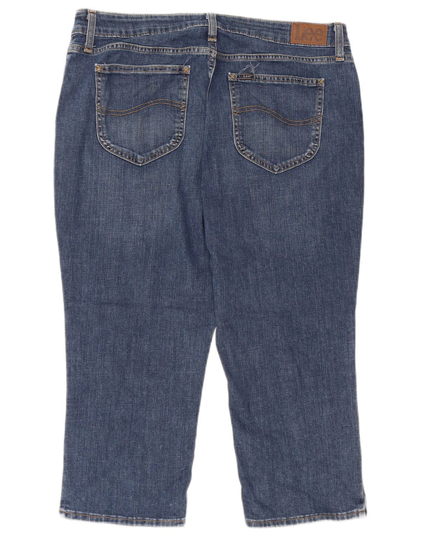 Damskie jeansy Capri LEE US 16 2XL W36 L22 Niebieskie bawełniane