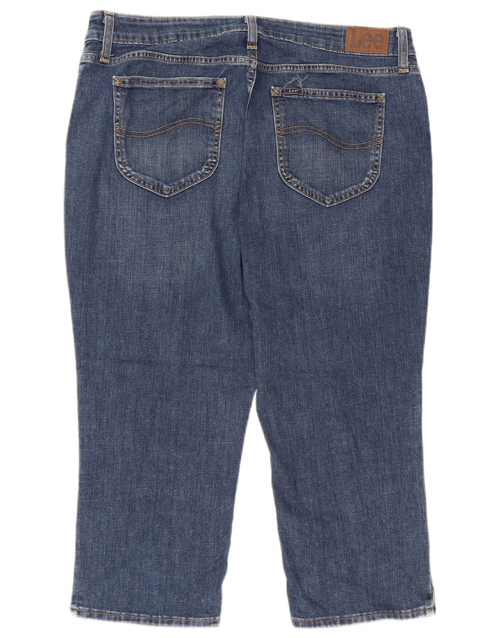 Damskie jeansy Capri LEE US 16 2XL W36 L22 Niebieskie bawełniane