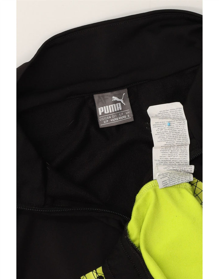 Męska bluza dresowa Puma z grafiką, mała, czarna, poliestrowa z blokami kolorów