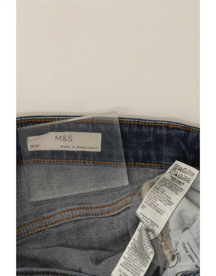 Męskie spodenki jeansowe Marks & Spencer, duże, W34, niebieskie, bawełniane