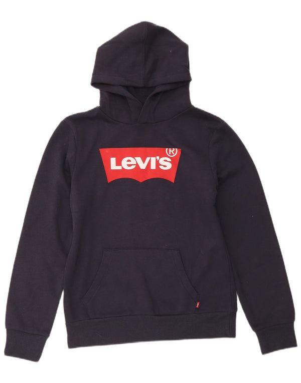 Chłopięcy sweter z kapturem Levi's 13-14 lat, granatowy, bawełniany