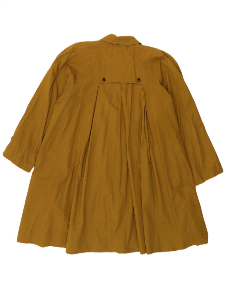 VINTAGE damski płaszcz oversize UK 10 mały octan khaki