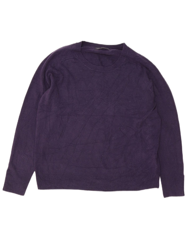 Marks & Spencer Damski sweter z okrągłym dekoltem UK 18 XL Fioletowy akryl
