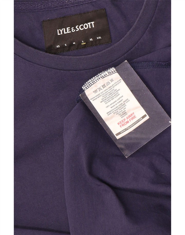 T-shirt męski LYLE & SCOTT, duży, granatowy, bawełniany