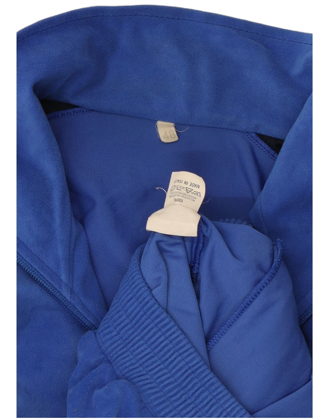 Męska kurtka dresowa w stylu vintage IT 48, poliester w kolorze średnioniebieskim