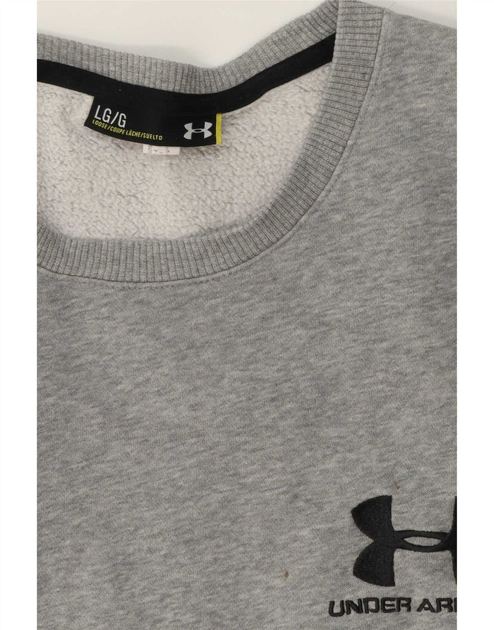 Męska bluza z grafiką Under Armour, duża, szara, nakrapiana