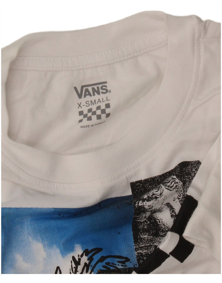 Damski top VANS Crop Graphic z długim rękawem, UK 6 XS, biały